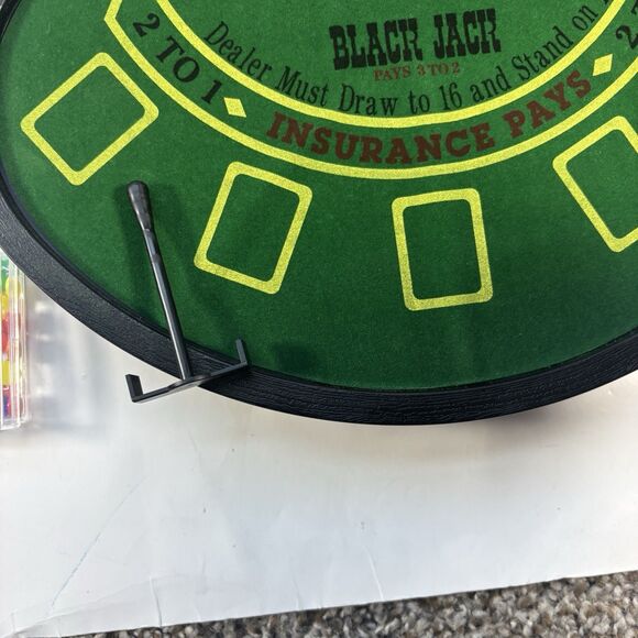 Mini Black Jack Set Casino Card Game Travel Board Game Poker Chips Complete - Picture 5 of 10